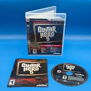 Guitar Hero 5 (Sony PlayStation 3 PS3, 2009) komplett CIB ~ getestet & funktionsfähig - Bild 1 von 4