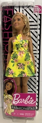 芭比时尚娃娃 #126 热带礼服金发曲线身体新品 — 第 1/4 张图片