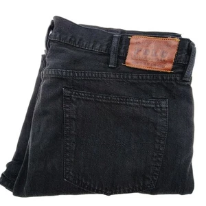 POLO by Ralph Lauren W38 L34 Men's Black 100% Cotton Straight Leg Jeans - Picture 1 of 12