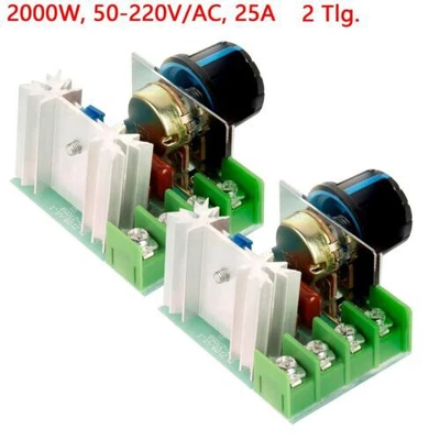 2 Stk PWM Drehzahlregler Set 2000W 50-220V/AC 25A  Motor Speed Controller - Bild 1 von 4