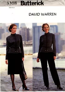 Butterick 3308 Jacket Skirt Pants Misses Sewing Pattern Uncut Size 14 16 18 - Picture 1 of 2