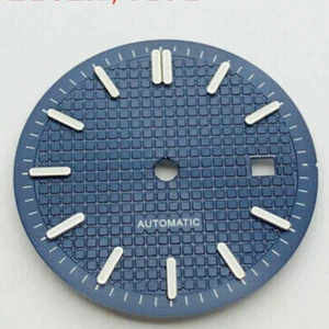 31 mm blaues Gitter-Zifferblatt passend für Miyota8215 8205 821A DG2813 ETA2824 2836 Uhrwerk - Bild 1 von 2