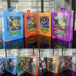 NECA Teenage Mutant Ninja Turtles TMNT Pizza Club 18cm Action Figure Toys Model - Picture 1 of 27