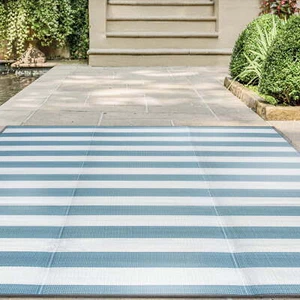8x10 Waterproof, Reversible Plastic Straw Outdoor Rugs for Patios - Picture 1 of 7