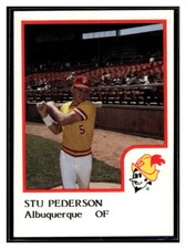Stu Pederson 1986 ProCards Albuquerque Dukes #19 Los Angeles Dodgers