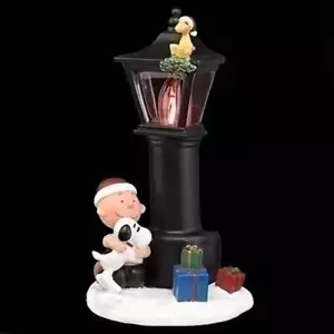 ROMAN PEANUTS CHARLIE AND SNOOPY LAMP POST NIGHT LIGHT-132562 - Picture 1 of 1