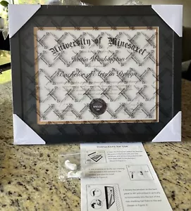 Minesaxel 11x14 Diploma Frame with 8.5x11 Black Mat, Wall/Tabletop Display - Picture 1 of 5
