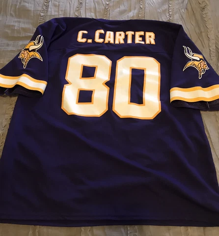 CRIS CARTER Minnesota VIKINGS Football VINTAGE Replica XL Jersey BLANK FRONT Cover