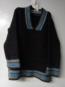 Ecuador Artisan Alpaca Pullover V Neck Sweater Kids Size 6 Handmade - Picture 1 of 3