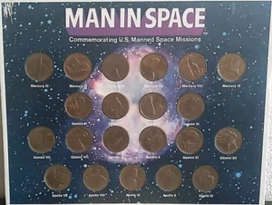 MAN IN SPACE ️~ US Manned Space Missions American Space Coin Commemorative Medal - Picture 1 of 12