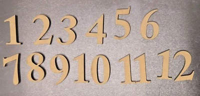 Clock  Face numbers 3mm Wooden MDF 25mm - Image 1 of 2
