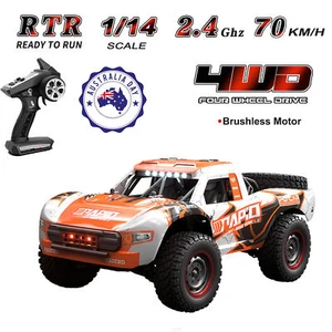 1/14 2.4GHz 4WD RC Racing Car 70KM/H Brushless High-Speed Off-Road Buggy RTR AU - Picture 1 of 12