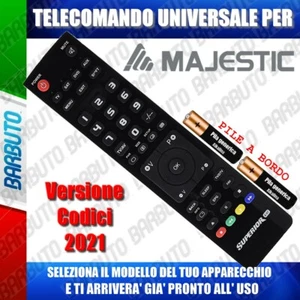 TELECOMANDO UNIVERSALE MAJESTIC - CLICCA IL TUO MODELLO LO RICEVERAI GIA PRONTO - Foto 1 di 1