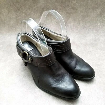 Faded Glory Womens  WMFG4320015 Sz 8.5 M Brown  Heeled Ankle Boot Booties - Imagem 1 de 4