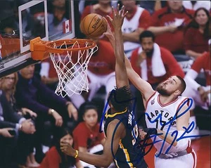 Signed 8x10 JONAS VALANCIUNAS Toronto Raptors Autographed Photo COA - Picture 1 of 1