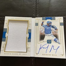 2021 Panini National Treasures Keibert Ruiz Jumbo Material Auto RC #'ed /99