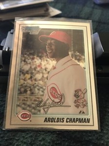 2010 Bowman Chrome Rookie RC Prospect Base 1st Issue SP Aroldis Chapman (Texas)
