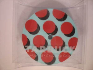 STARBUCKS LID FOR COLD TO GO TUMBLERS - RE-USABLE - NIP - PINK POLKA DOT ON TURQ - Picture 1 of 2