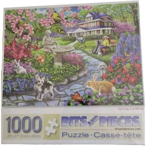 Bits And Pieces 1000 Piece Jigsaw Puzzle “Spring Gardens” - Picture 1 of 5