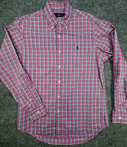Ralph Lauren Hemd Herren Medium rosa grün kariert Oxford Button Down Classic Fit - Bild 1 von 10