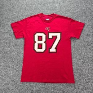 Tampa Bay Buccaneers Tshirt Mens Medium Red NFL Football #87 Rob Gronkowski - Picture 1 of 8