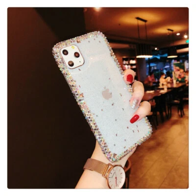 Блестящий блестящий бриллиант милый со стразами кристально прозрачный чехол для сотовых телефонов - Изображение 1 из 4