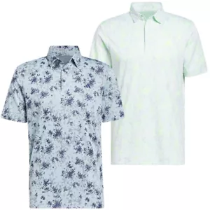 adidas Golf Burst Jacquard Mens Polo Shirt - Picture 1 of 14