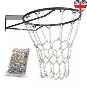 Basketball Net Heavy Duty Basketball Net Replacement Metal Chain Basketball Net - Picture 1 of 17