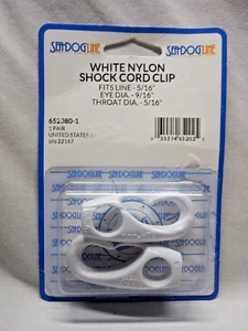 Sea-Dog 652080-1 Nylon Shock Cord Clip 5/16" White 2 PACK - Bild 1 von 3