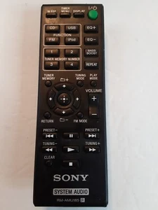 🌴 Mando a distancia Sony OEM RM-AMU185 para sistema de audio doméstico MHC-EC619iP probado (BNI) - Imagen 1 de 4