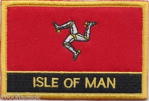 Isle of Man Flag Embroidered Patch - Sew or Iron on - Picture 1 of 3