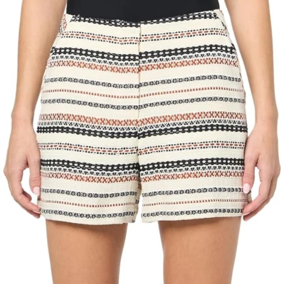NWT- Trina Turk 'Valera' Textured 'Tropicana Tweed' Striped Shorts, Multi - 6 - Image 1 of 4