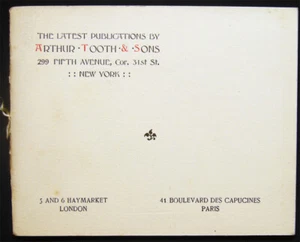 1899 ARTHUR TOOTH & SONS ART PUBLICATIONS ILLUSTRATED CATALOG PRICING & SIZES - Picture 1 of 8
