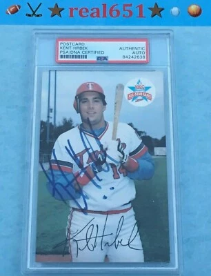1985 Twins Team Postcard KENT HRBEK Autograph PSA-DNA Authentic Auto Minnesota - Image 1 of 4