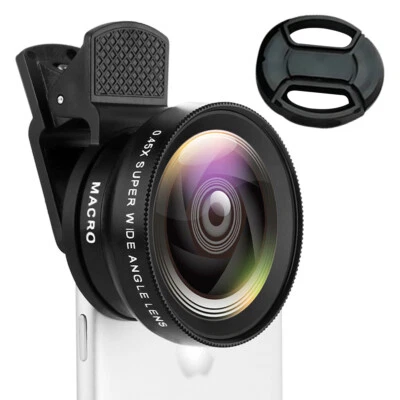 2 in 1 Lens 0.45X Wide Angle and Macro Len Professional HD Phone Camera Lens - Image 1 of 4