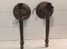 Pair of Vintage Metal Torch Style Wall Lights- Parts Salvage