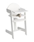 Safetots Baby High Chair Wood with Tray, Grow With Me, White