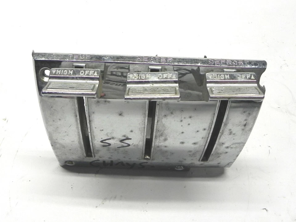 1956 CHRYSLER NEW YORKER IMPERIAL DASHBOARD HEATER CONTROL PANEL MOPAR #1604232 - Image 1 of 4