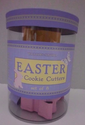 Juego de 8 cortadores de galletas de Pascua con revestimiento de metal esmalte pastel Williams Sanoma NUEVO Foto 1 de 4