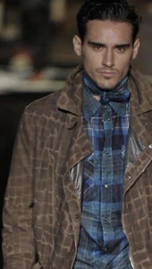 Roberto Cavalli Biker Motorcycle Animal Print Leather Jacket 50 - 40 - Picture 1 of 12