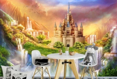 Волшебный замок для девочек комната замок фото обои для детской комнаты девочки обои - Изображение 1 из 3