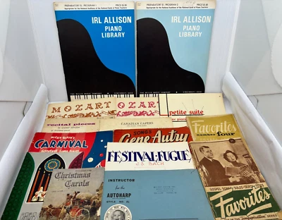 Lot of 15 Vintage 1940s-50s Sheet Music and Books Gene Autry Church Classical - Image 1 of 4