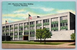 Postal del edificio de oficinas del estado de Wyoming Cheyenne Wyoming - Imagen 1 de 2