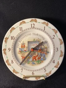 ROYAL DOULTON FINE BONE CHINA BUNNYKINS TEACHING CLOCK MADE IN ENGLAND - Picture 1 of 11