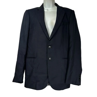 Armani Collezioni Azul Lana Manga Larga Hombre’s Abrigo Deportivo 2 Botones Blazer Talla 38 Foto 1 de 4