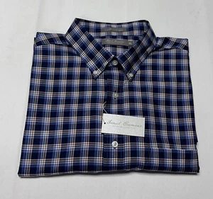Daniel Cremieux Signature Shirt Men XL Button Long Sleeve Cotton Plaid Blue $89 - Picture 1 of 13