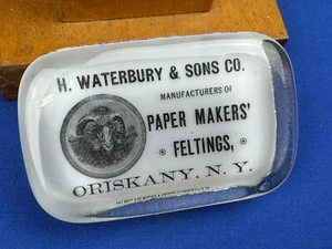 Pisapapeles C.1882 - Fieltros para fabricantes de papel H. Waterbury & Sons Co. Oriskany, NY - Imagen 1 de 10