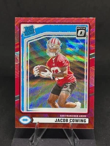 Vista previa óptica de novato Jacob Cowing 2024 Donruss clasificación Red Wave Prizm #378 49ers - Imagen 1 de 2