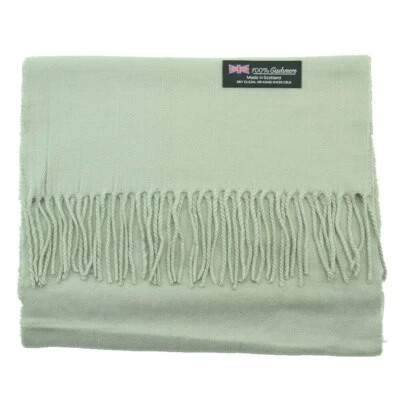 Unisex Invierno 100% Cachemira Lisa Sólida Bufanda Hecha en Escocia Bufandas Envoltura de Lana Foto 1 de 4