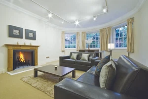 Superior WRT4536 Traditional Wood Burning Fireplace with White Stacked Panels - Picture 1 of 4